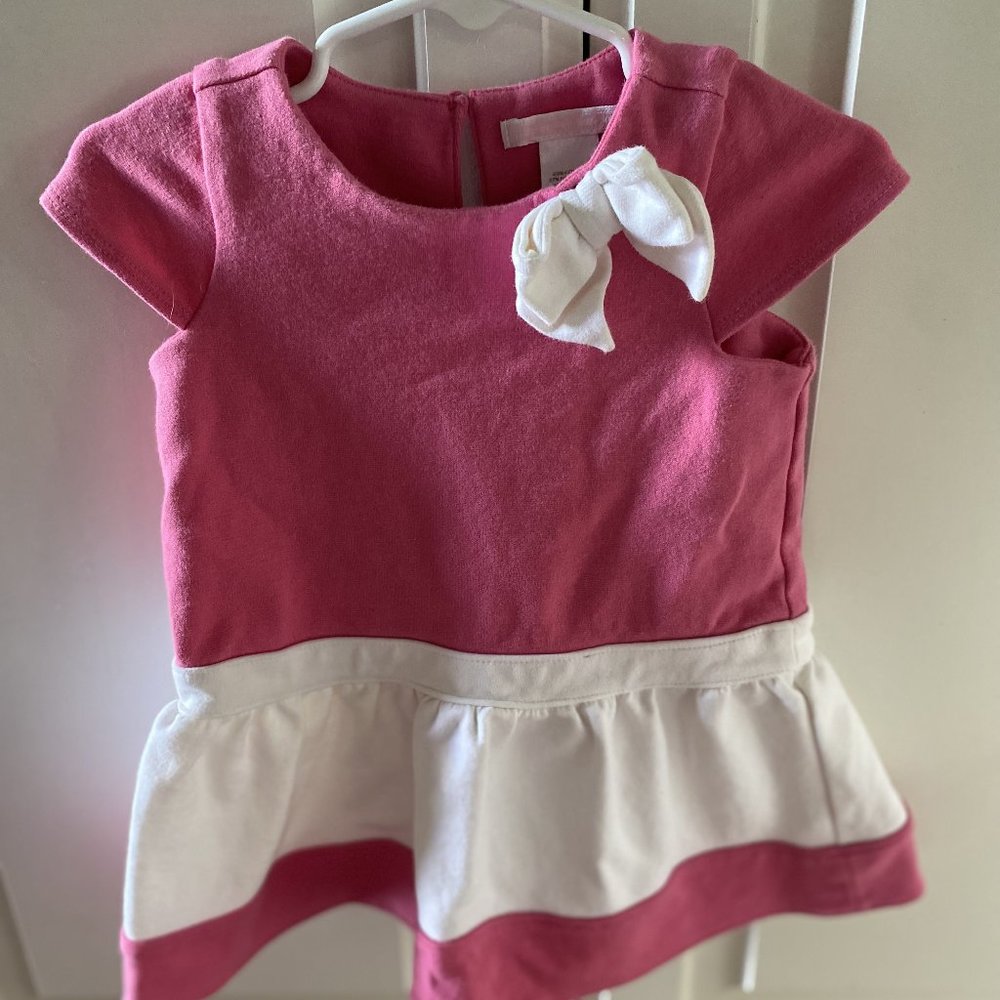 Janie and Jack Pink and White Dress